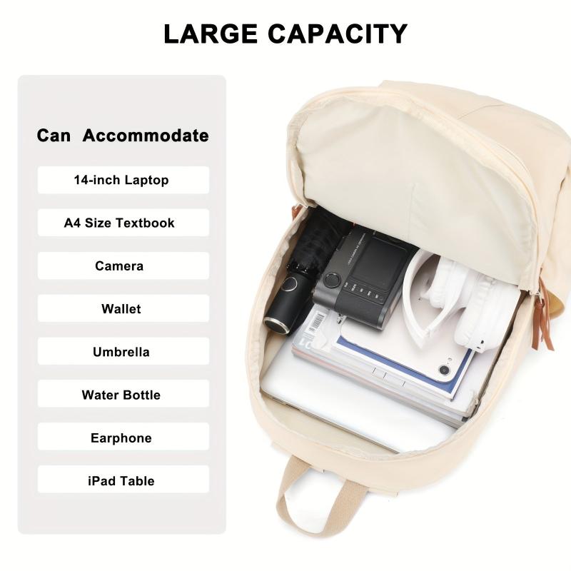 Preppy Large Capacity School Bag All Match Daypack Versatile Travel Bag