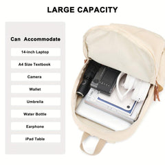 Preppy Large Capacity School Bag All Match Daypack Versatile Travel Bag