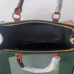 Crocodile Pattern Handbag Large Capacity Tote Bag Glossy Satchel Purse