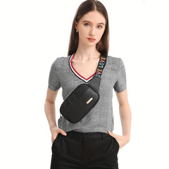 Vintage Crossbody Bag Classic Purse Zipper Chest Square Bag Women