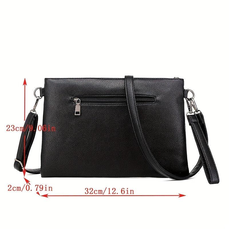 Gothic Skull Pattern Crossbody Bag Punk Shoulder Handbag For Halloween
