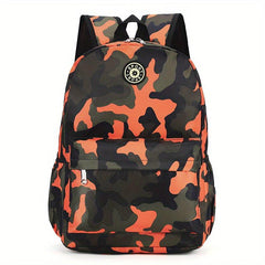 Camouflage Pattern Preppy Backpack Large Capacity Back To School Daypack