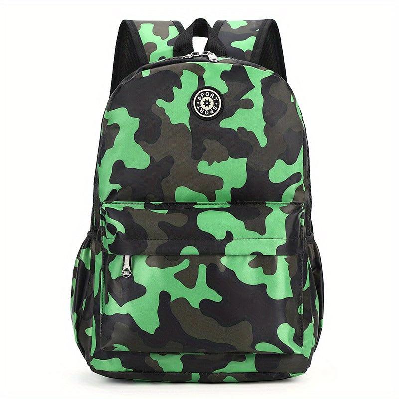 Camouflage Pattern Preppy Backpack Large Capacity Back To School Daypack