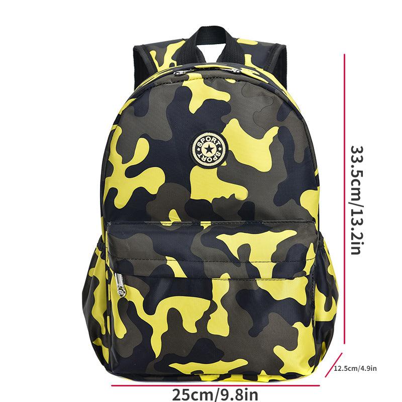 Camouflage Pattern Preppy Backpack Large Capacity Back To School Daypack