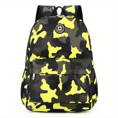 Camouflage Pattern Preppy Backpack Large Capacity Back To School Daypack