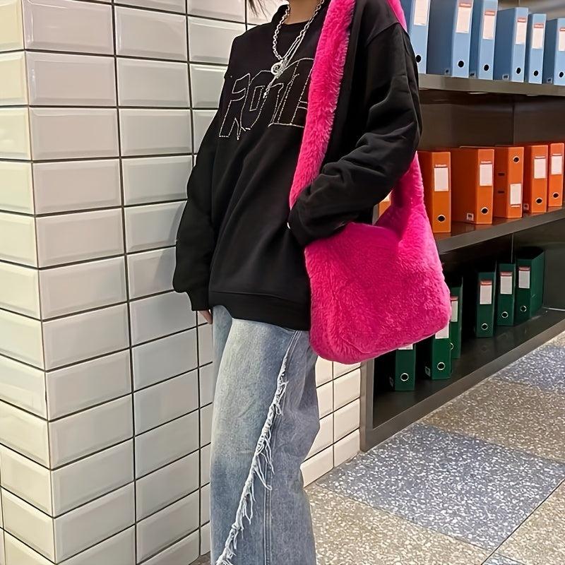 Y2K Plush Crossbody Bag for Women