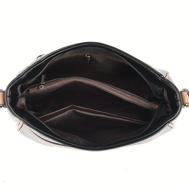 Colorblock Hobo Shoulder Bag Women's Classic Work Bag
