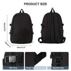 Large Capacity Colorblock Backpack Stylish Zipper Backpack For School