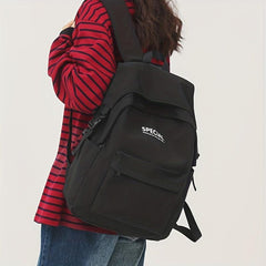 Nylon Laptop Backpack Preppy Style Schoolbag