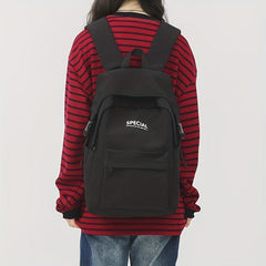 Nylon Laptop Backpack Preppy Style Schoolbag