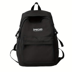 Nylon Laptop Backpack Preppy Style Schoolbag