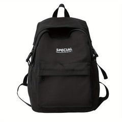 Nylon Laptop Backpack Preppy Style Schoolbag