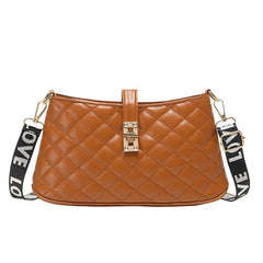 Quilted Detail Crossbody Bag Twist Lock Shoulder Bag