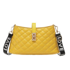 Quilted Detail Crossbody Bag Twist Lock Shoulder Bag