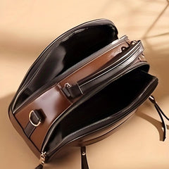 Retro Crossbody Bag Vegan Leather Handbag Top Handle Purse