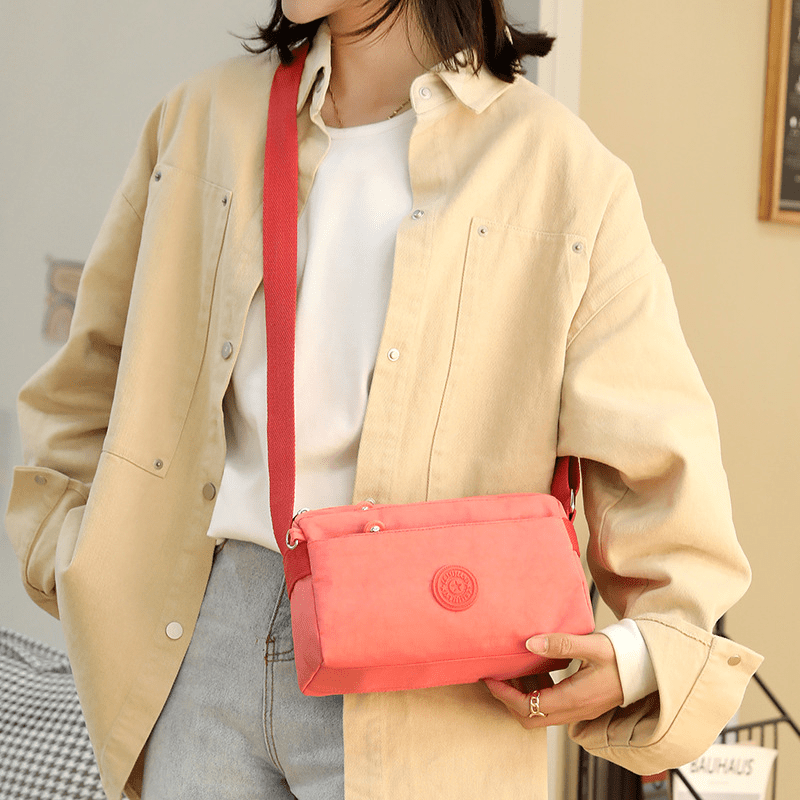 Casual Nylon Shoulder Bag Solid Zipper Underarm Bag