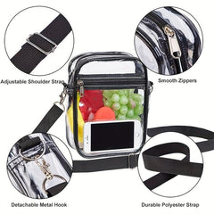 Mini Transparent Crossbody Bag Stadium Approved Square Purse