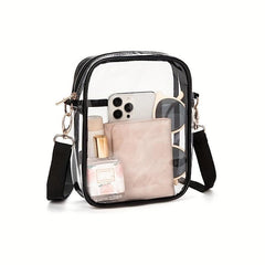 Mini Transparent Crossbody Bag Stadium Approved Square Purse