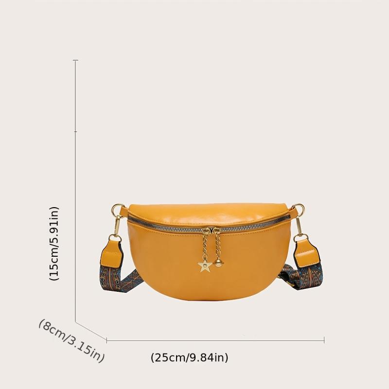 Vintage Vegan Crossbody Bag Boho Chest Bag Women's Sling Purse