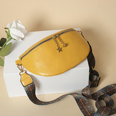 Vintage Vegan Crossbody Bag Boho Chest Bag Women's Sling Purse