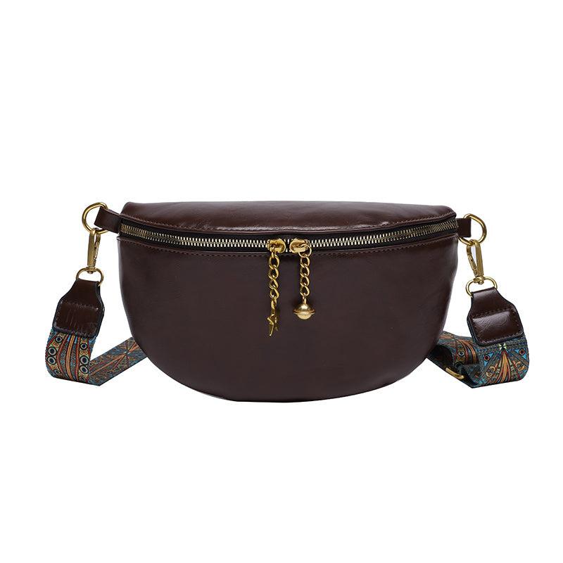 Vintage Vegan Crossbody Bag Boho Chest Bag Women's Sling Purse