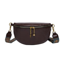 Vintage Vegan Crossbody Bag Boho Chest Bag Women's Sling Purse