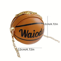 Mini Basketball Bag Chain Crossbody Bag for Girls Boys