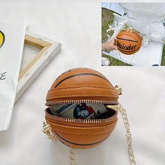 Mini Basketball Bag Chain Crossbody Bag for Girls Boys