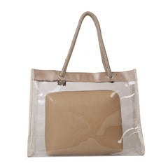 2pc Transparent Tote Bag Set - Jelly Shoulder Bag