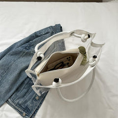 2pc Transparent Tote Bag Set - Jelly Shoulder Bag