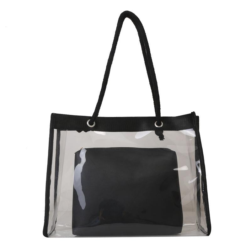 2pc Transparent Tote Bag Set - Jelly Shoulder Bag