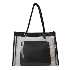 2pc Transparent Tote Bag Set - Jelly Shoulder Bag