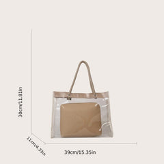 2pc Transparent Tote Bag Set - Jelly Shoulder Bag