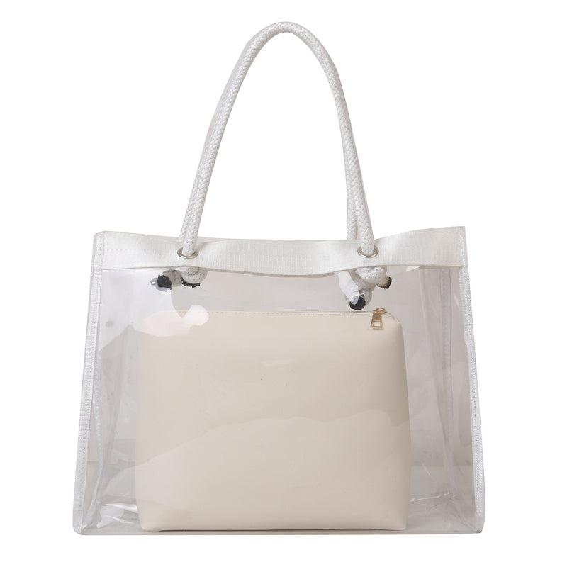 2pc Transparent Tote Bag Set - Jelly Shoulder Bag
