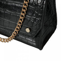 Vintage Crocodile Pattern Shoulder Bag for Women