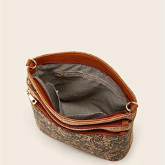 Vintage Flower Print Shoulder Bag Classic Crossbody Bag
