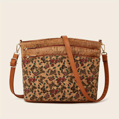 Vintage Flower Print Shoulder Bag Classic Crossbody Bag