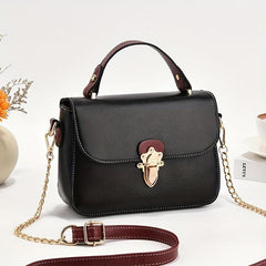 Retro Chain Crossbody Bag Square Purse Flap Handbag For Women