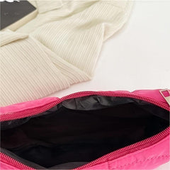 Quilted Shoulder Hobo Bag Padded Underarm Bag Casual Handbag & Purse