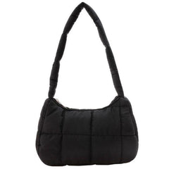 Quilted Shoulder Hobo Bag Padded Underarm Bag Casual Handbag & Purse