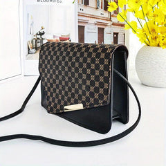 Mini Retro Square Crossbody Bag PU Leather Textured Bag Purse