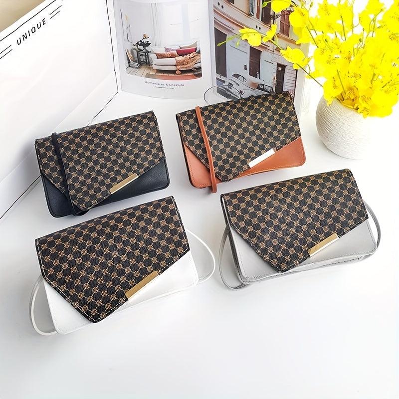Mini Retro Square Crossbody Bag PU Leather Textured Bag Purse