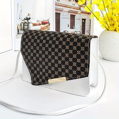 Mini Retro Square Crossbody Bag PU Leather Textured Bag Purse