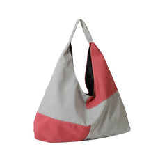 Colorblock Patchwork Shoulder Bag Large Capacity Hobo Bag