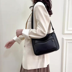Vintage Zipper Crossbody Hobo Bag
