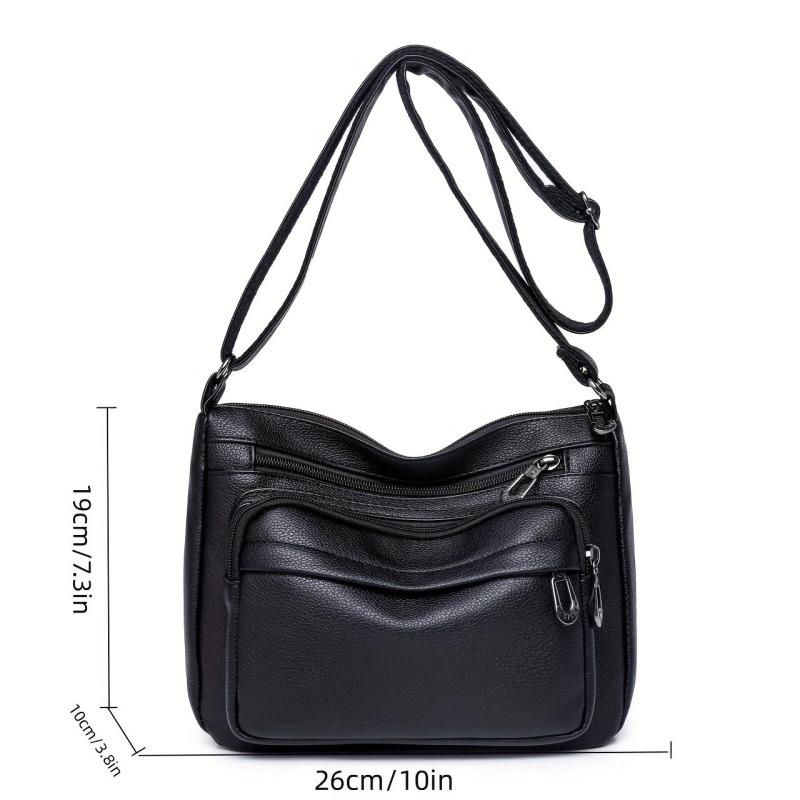 Vintage Zipper Crossbody Hobo Bag