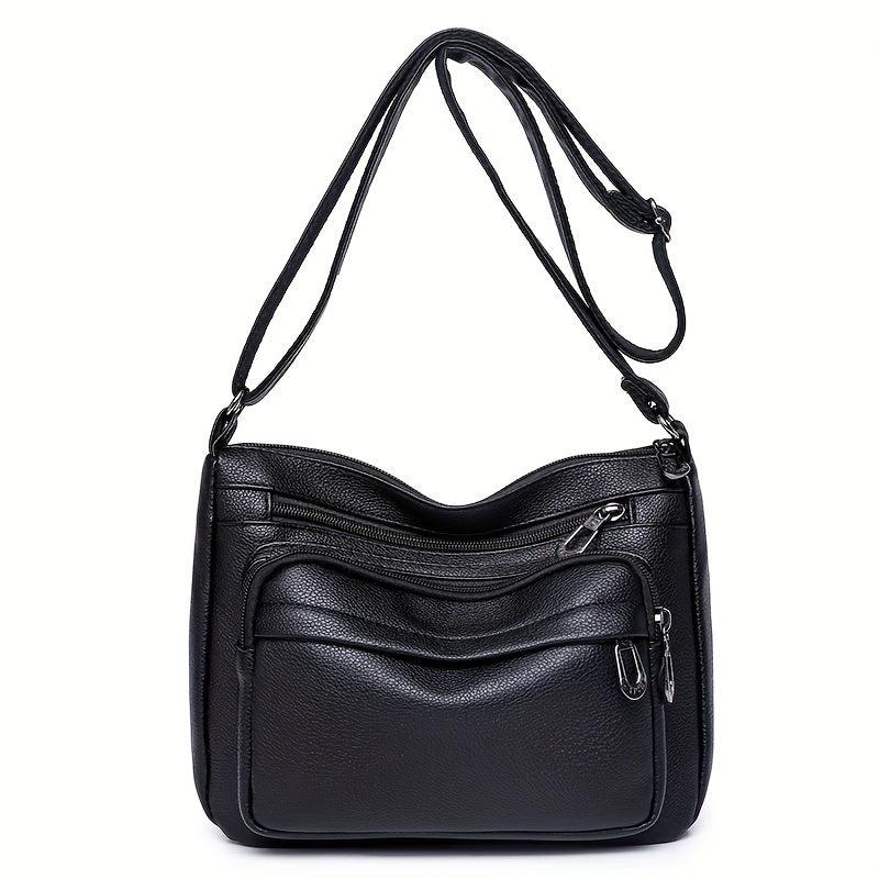 Vintage Zipper Crossbody Hobo Bag