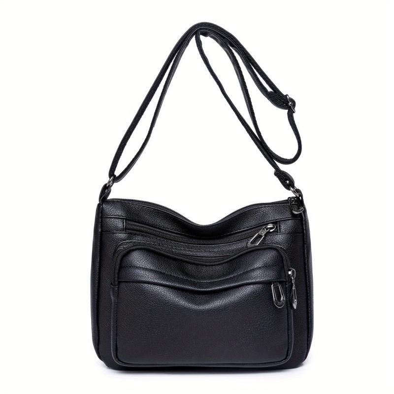 Vintage Zipper Crossbody Hobo Bag