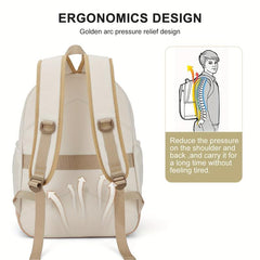 Stylish Colorblock School Bag Large Capacity Backpack