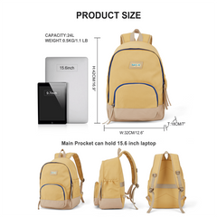 Stylish Colorblock School Bag Large Capacity Backpack
